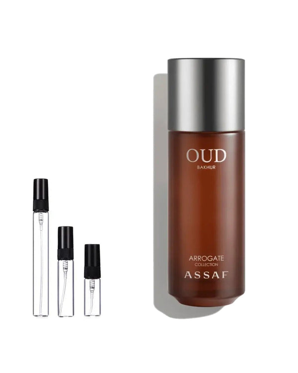 Assaf Arrogate Oud Bakhur sample – decant in glazen sprayflesje (2, 5 of 10 ml)