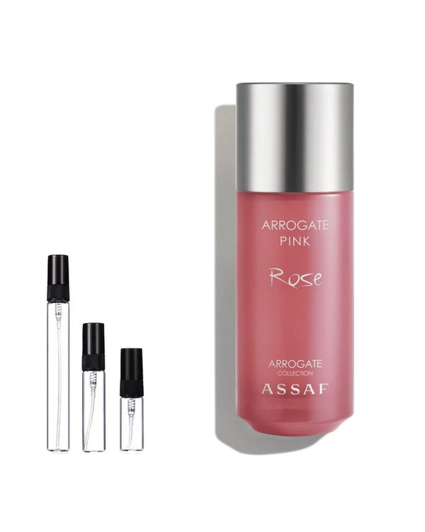 Assaf Arrogate Pink Rose sample – decant in glazen sprayflesje (2, 5 of 10 ml)