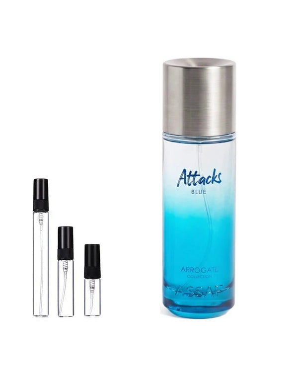 Assaf Attacks Blue sample – decant in glazen sprayflesje (2, 5 of 10 ml)