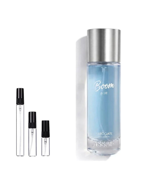 Assaf Boom Blue sample – decant in glazen sprayflesje (2, 5 of 10 ml)