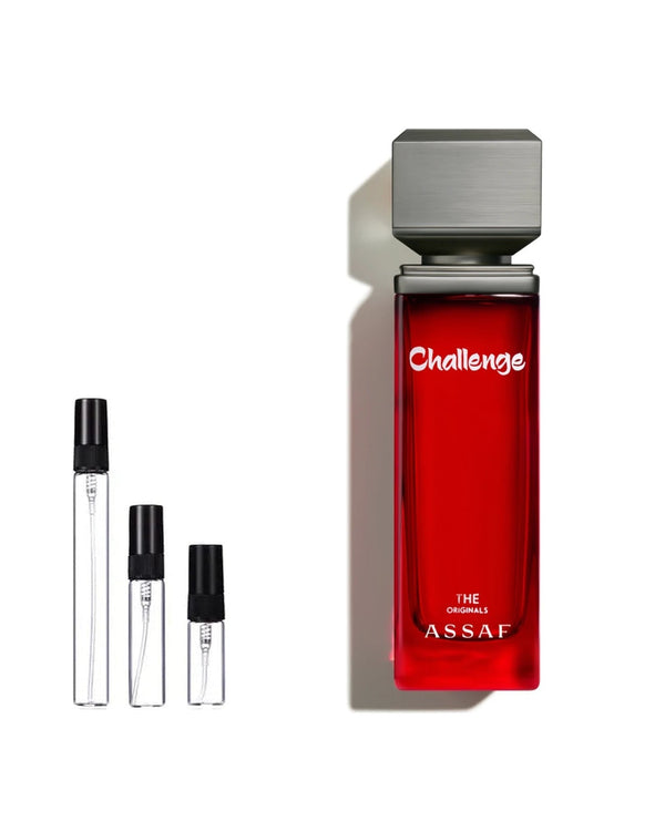Assaf Challenge sample – decant in glazen sprayflesje (2, 5 of 10 ml)