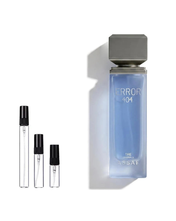 Assaf Error 404 sample – decant in glazen sprayflesje (2, 5 of 10 ml)