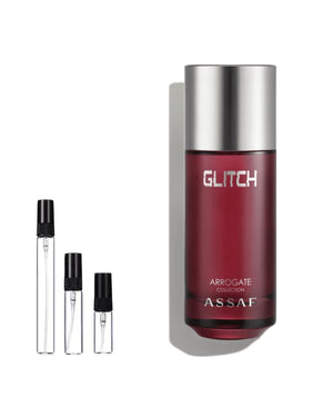 Assaf Glitch sample – decant in glazen sprayflesje (2, 5 of 10 ml)