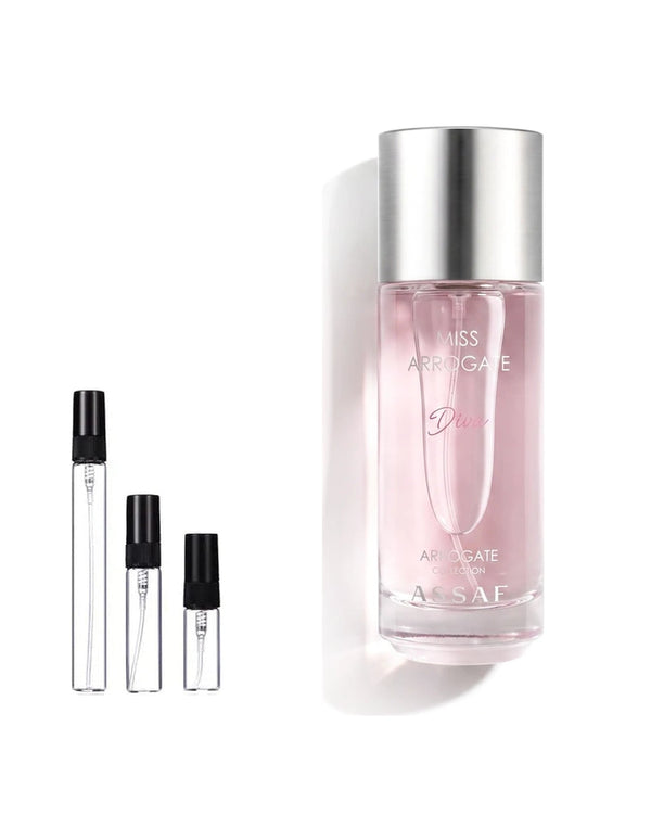 Assaf Miss Arrogate Diva sample – decant in glazen sprayflesje (2, 5 of 10 ml)