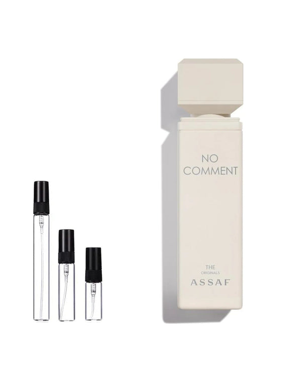 Assaf No Comment sample – decant in glazen sprayflesje (2, 5 of 10 ml)