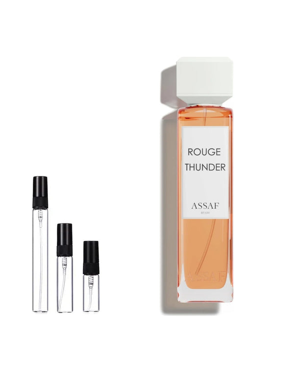 Assaf Rouge Thunder sample – decant in glazen sprayflesje (2, 5 of 10 ml)