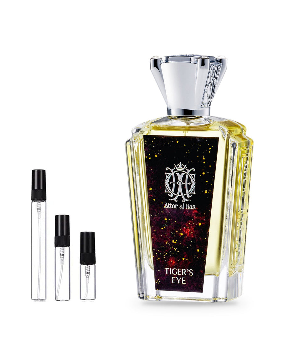 Attar Al Has Tiger’s Eye sample – decant in glazen sprayflesje (2, 5 of 10 ml)