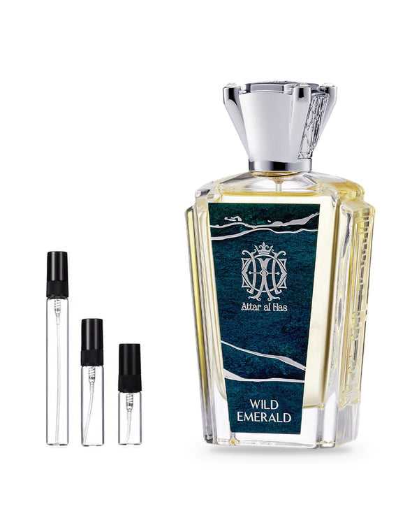 Attar Al Has Wild Emerald sample – decant in glazen sprayflesje (2, 5 of 10 ml)