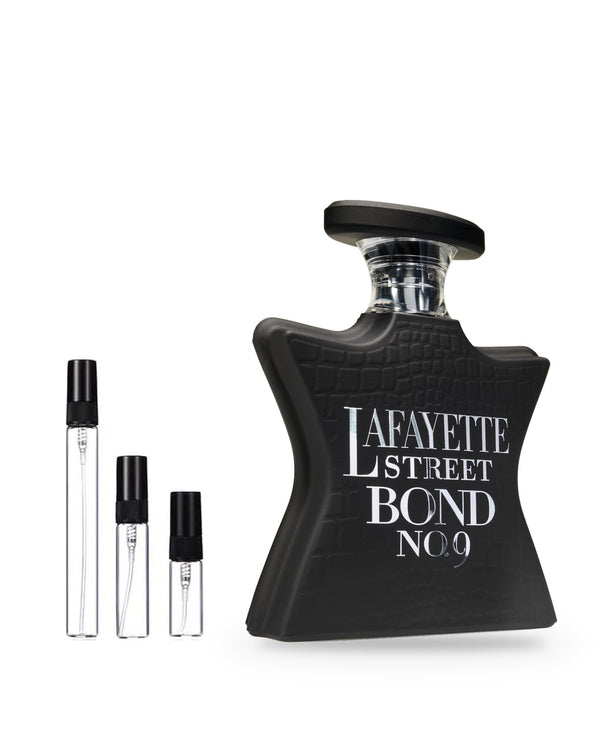 Bond No. 9 Lafayette Street sample – decant in glazen sprayflesje (2, 5 of 10 ml)