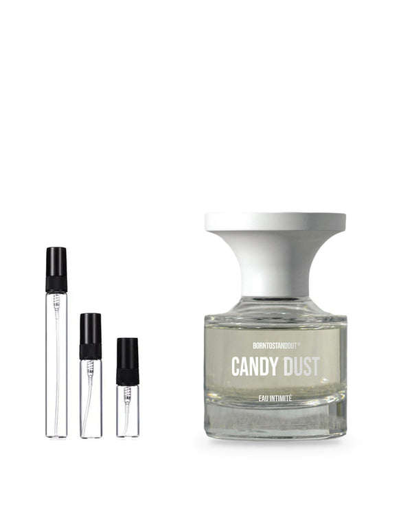 BORNTOSTANDOUT Candy Dust sample – decant in glazen sprayflesje (2, 5 of 10 ml)