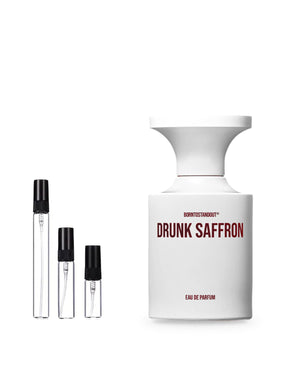BORNTOSTANDOUT Drunk Saffron sample – decant in glazen sprayflesje (2, 5 of 10 ml)