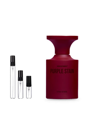 BORNTOSTANDOUT Purple Stain sample – decant in glazen sprayflesje (2, 5 of 10 ml)