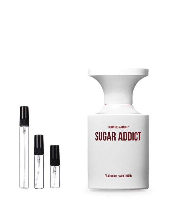 BORNTOSTANDOUT Sugar Addict sample – decant in glazen sprayflesje (2, 5 of 10 ml)