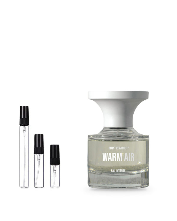 BORNTOSTANDOUT Warm Air sample – decant in glazen sprayflesje (2, 5 of 10 ml)