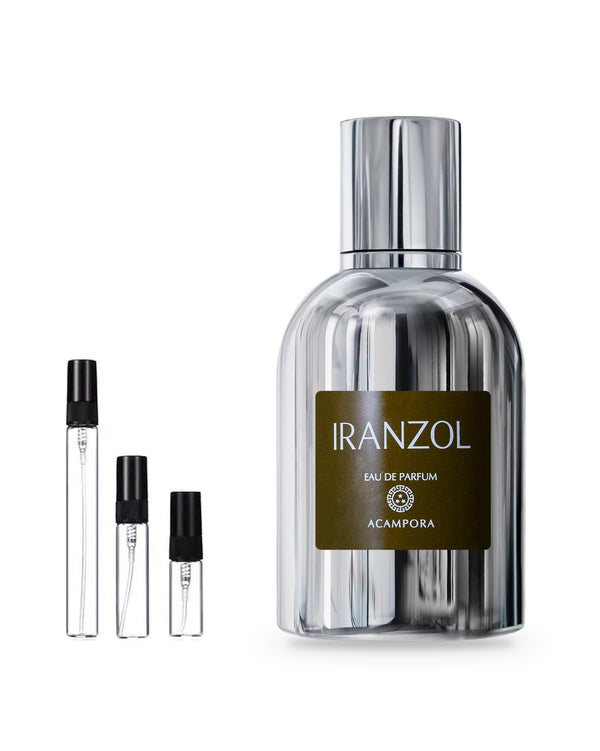 Bruno Acampora Iranzol sample – decant in glazen sprayflesje (2, 5 of 10 ml)