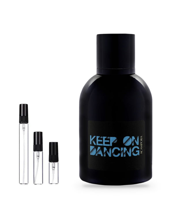 Bruno Acampora Keep On Dancing sample – decant in glazen sprayflesje (2, 5 of 10 ml)