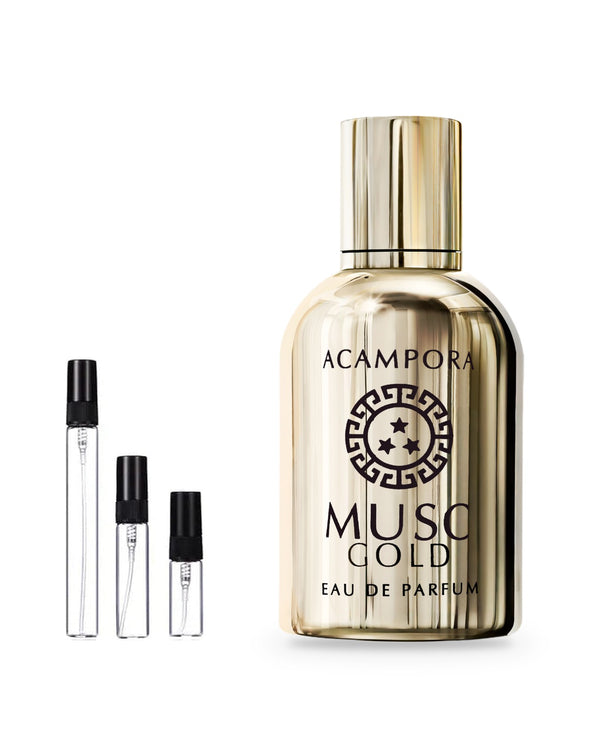 Bruno Acampora Musc Gold sample – decant in glazen sprayflesje (2, 5 of 10 ml)