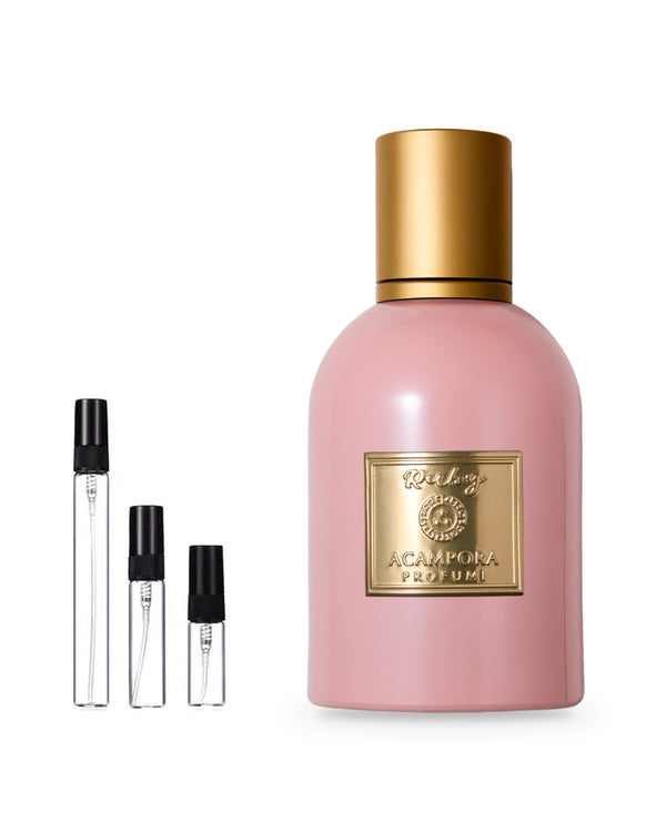 Bruno Acampora Ruby sample – decant in glazen sprayflesje (2, 5 of 10 ml)