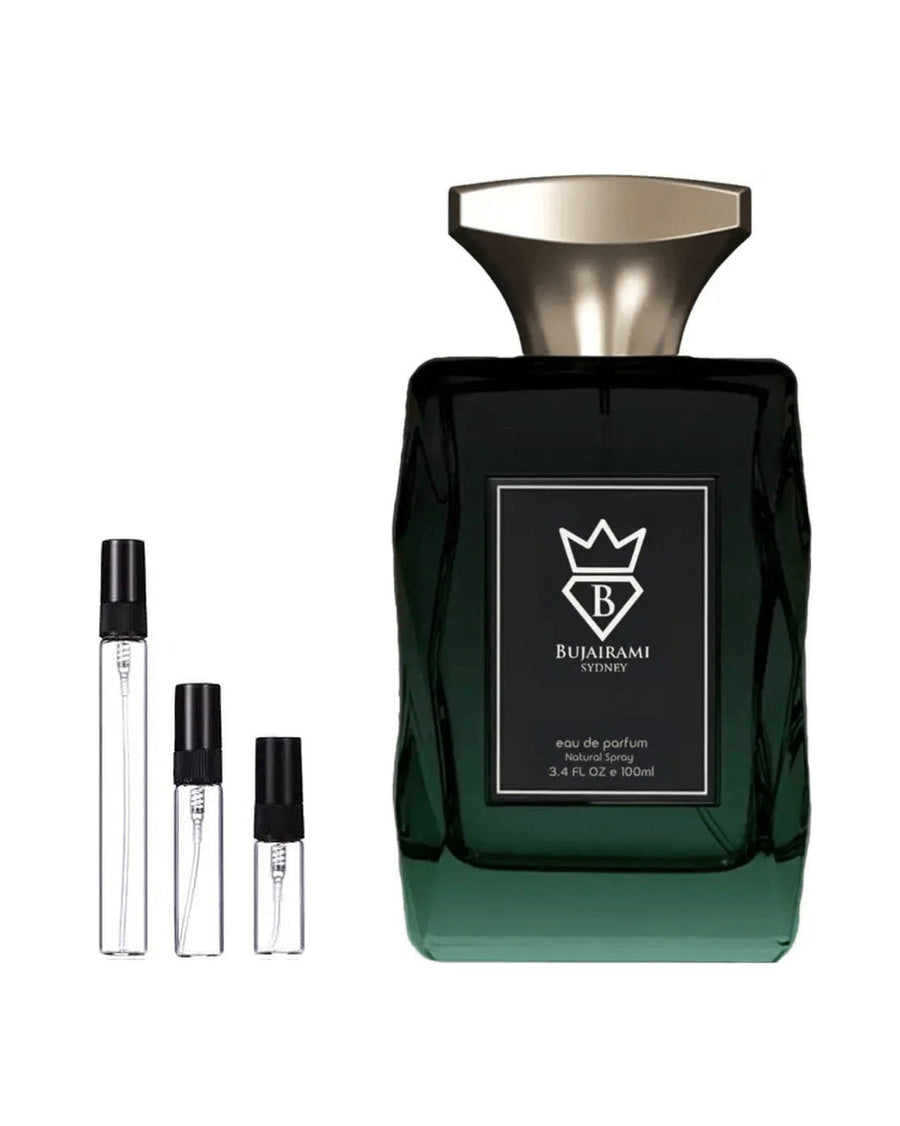 Bujairami 2000 sample – decant in glazen sprayflesje (2, 5 of 10 ml)