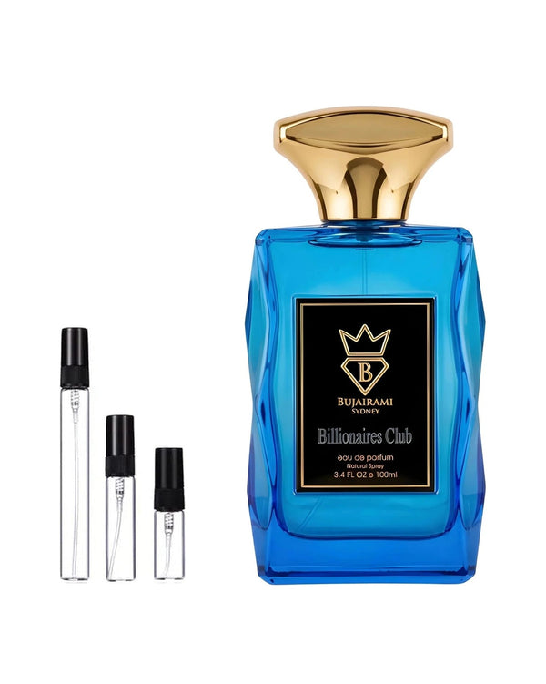 Bujairami Billionaires Club sample – decant in glazen sprayflesje (2, 5 of 10 ml)