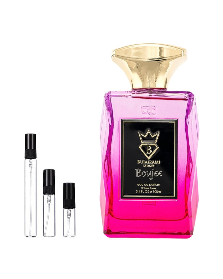 Bujairami Boujee sample – decant in glazen sprayflesje (2, 5 of 10 ml)