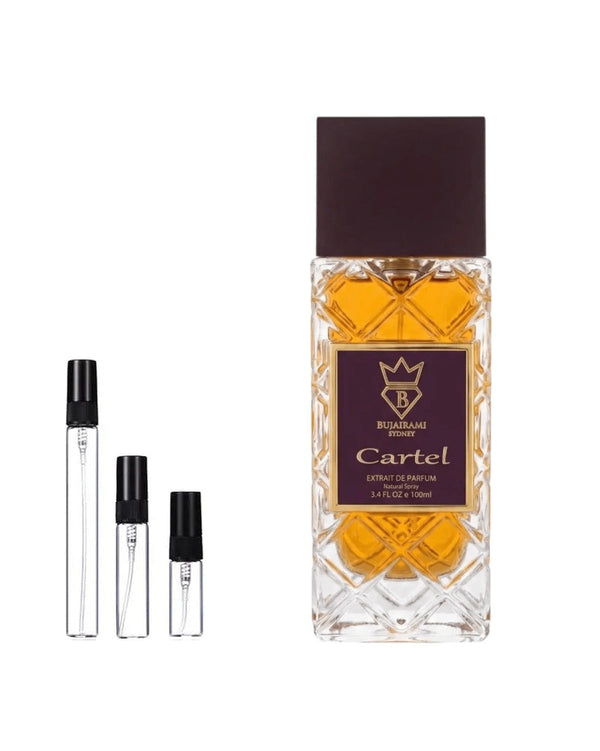 Bujairami Cartel sample – decant in glazen sprayflesje (2, 5 of 10 ml)