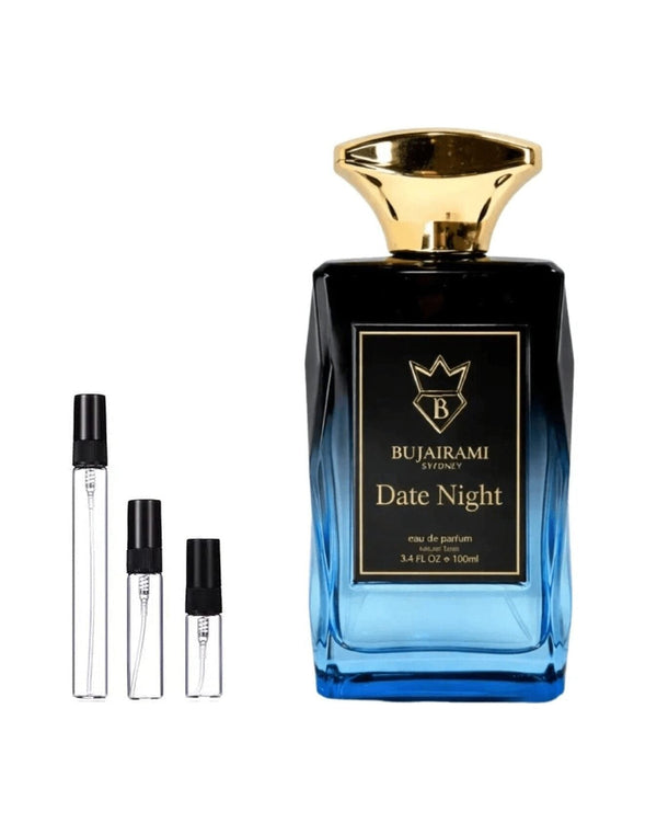 Bujairami Date Night sample – decant in glazen sprayflesje (2, 5 of 10 ml)