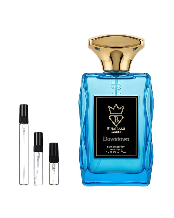 Bujairami Downtown sample – decant in glazen sprayflesje (2, 5 of 10 ml)