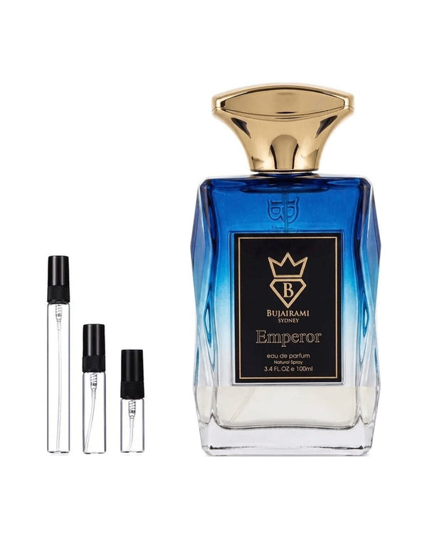 Bujairami Emperor sample – decant in glazen sprayflesje (2, 5 of 10 ml)