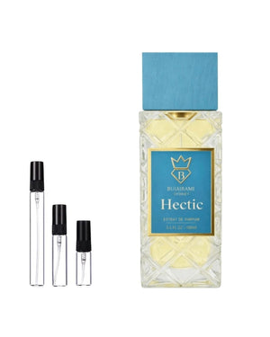 Bujairami Hectic sample – decant in glazen sprayflesje (2, 5 of 10 ml)