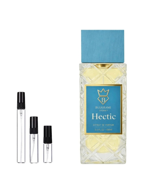 Bujairami Hectic sample – decant in glazen sprayflesje (2, 5 of 10 ml)