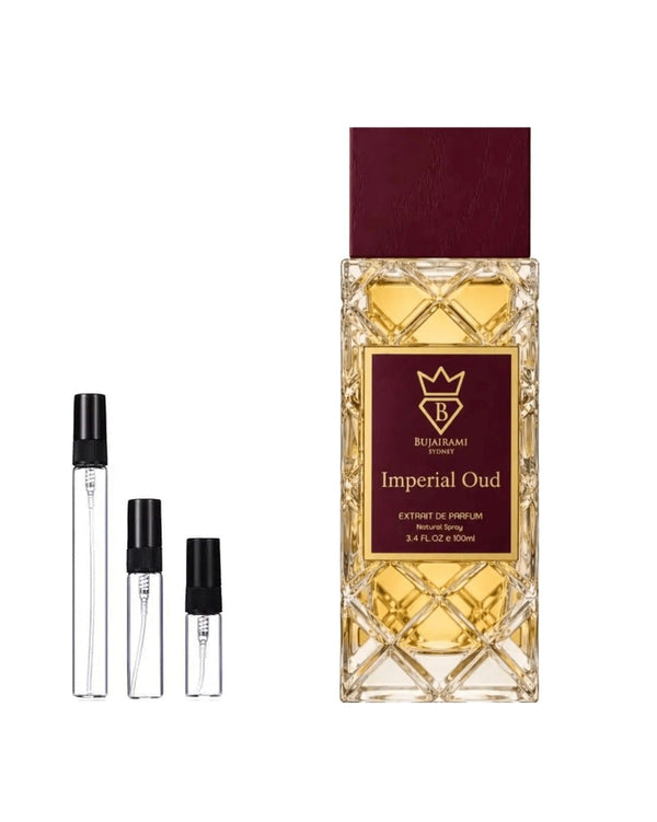 Bujairami Imperial Oud sample – decant in glazen sprayflesje (2, 5 of 10 ml)