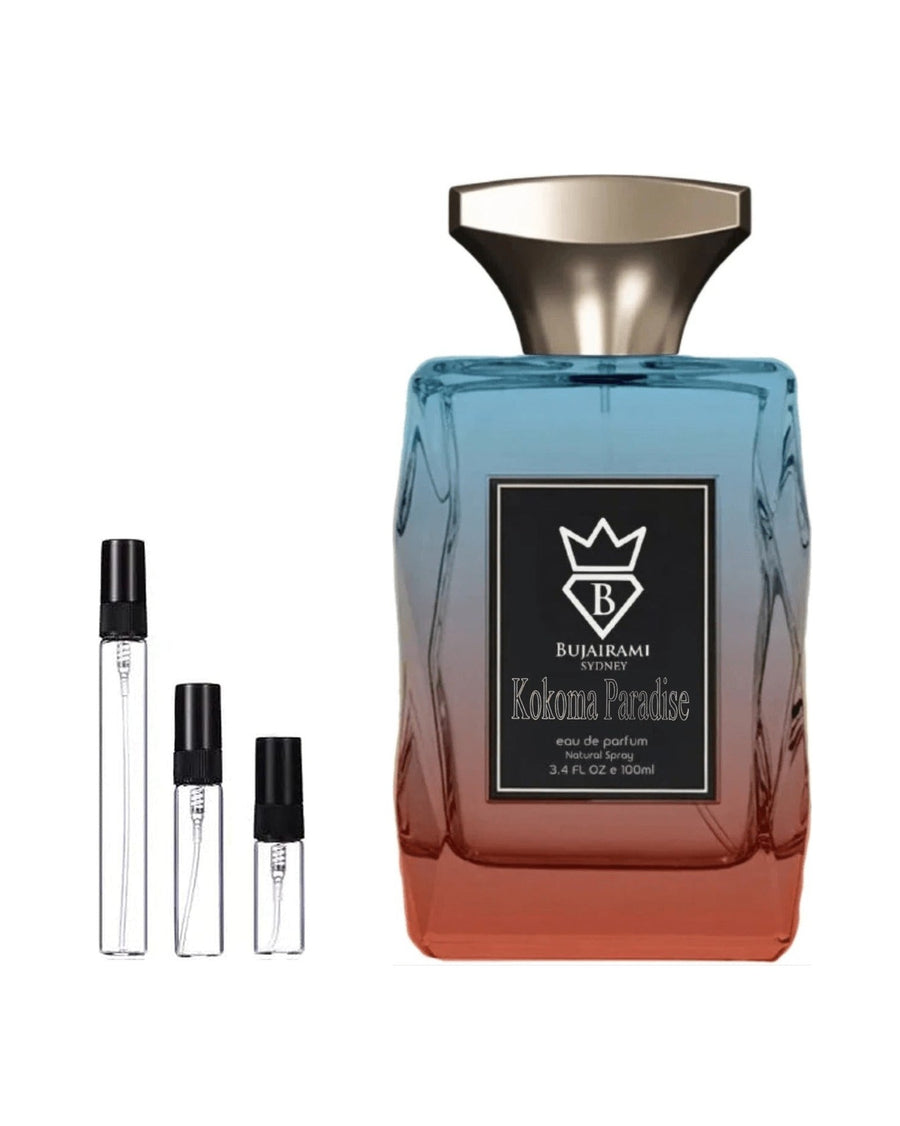 Bujairami Kokoma Paradise sample – decant in glazen sprayflesje (2, 5 of 10 ml)