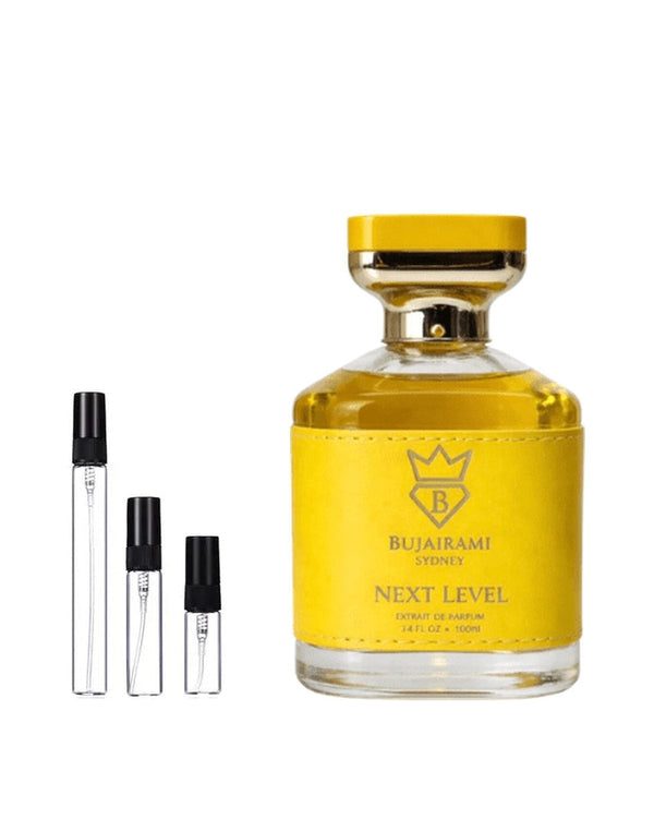 Bujairami Next Level sample – decant in glazen sprayflesje (2, 5 of 10 ml)