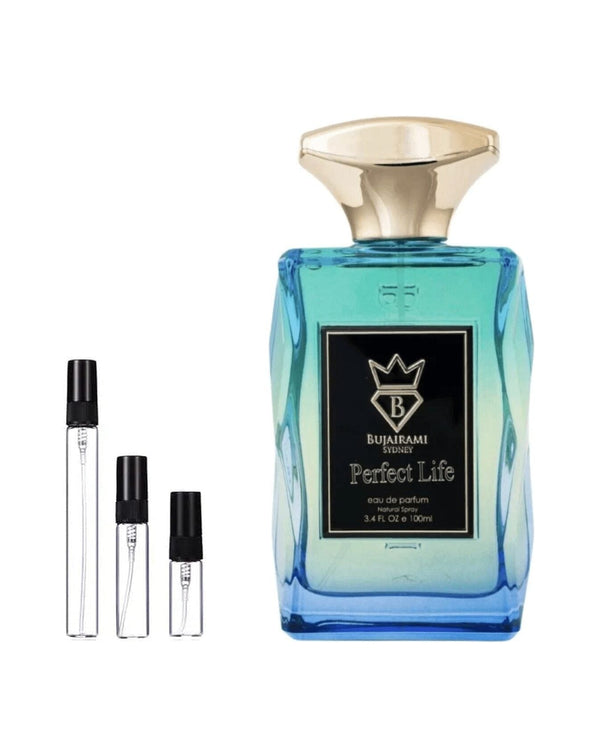 Bujairami Perfect Life sample – decant in glazen sprayflesje (2, 5 of 10 ml)
