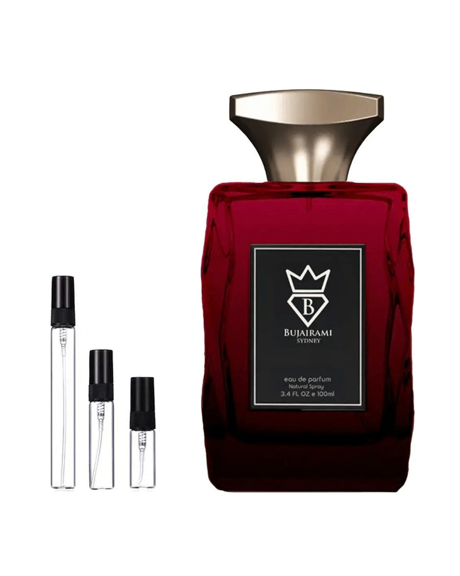 Bujairami Red Eclipse sample – decant in glazen sprayflesje (2, 5 of 10 ml)