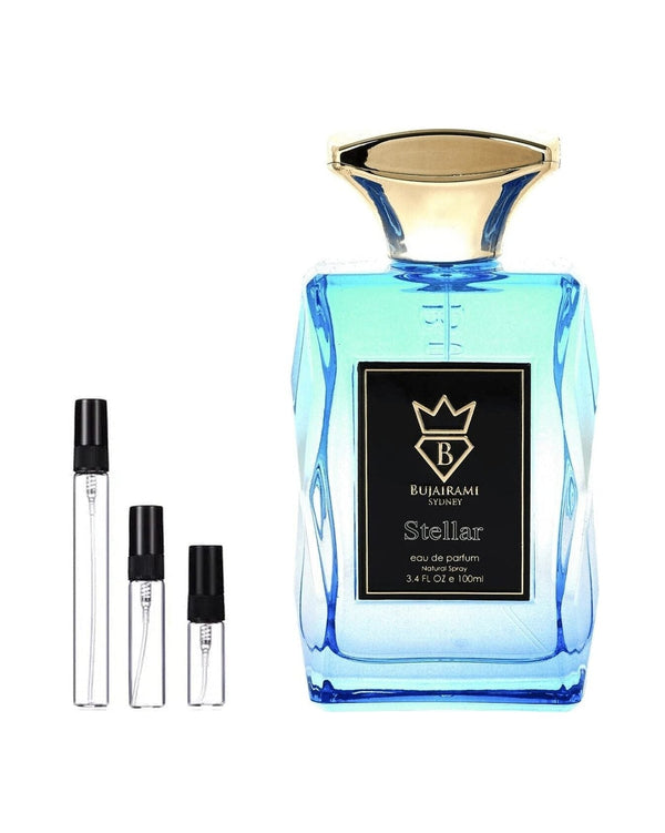 Bujairami Stellar sample – decant in glazen sprayflesje (2, 5 of 10 ml)