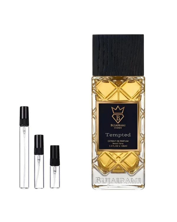 Bujairami Tempted Extrait sample – decant in glazen sprayflesje (2, 5 of 10 ml)