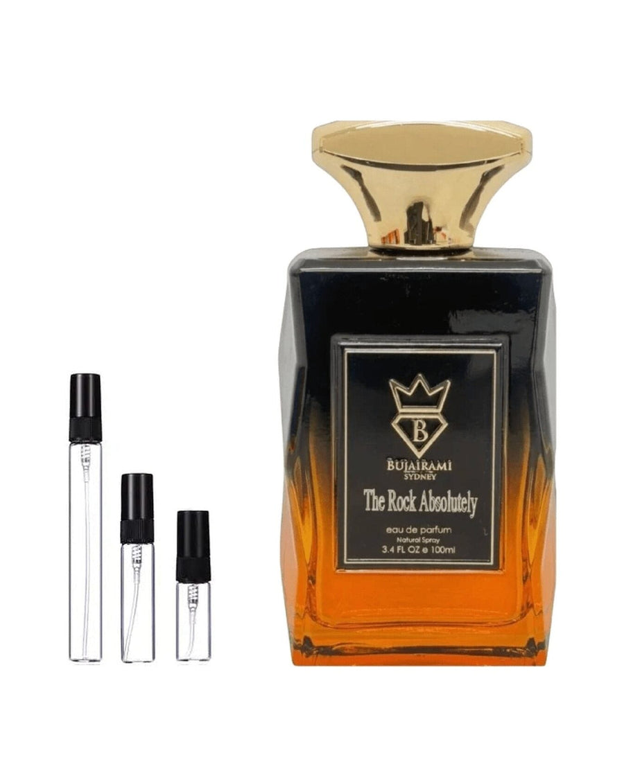 Bujairami The Rock Absolutely sample – decant in glazen sprayflesje (2, 5 of 10 ml)