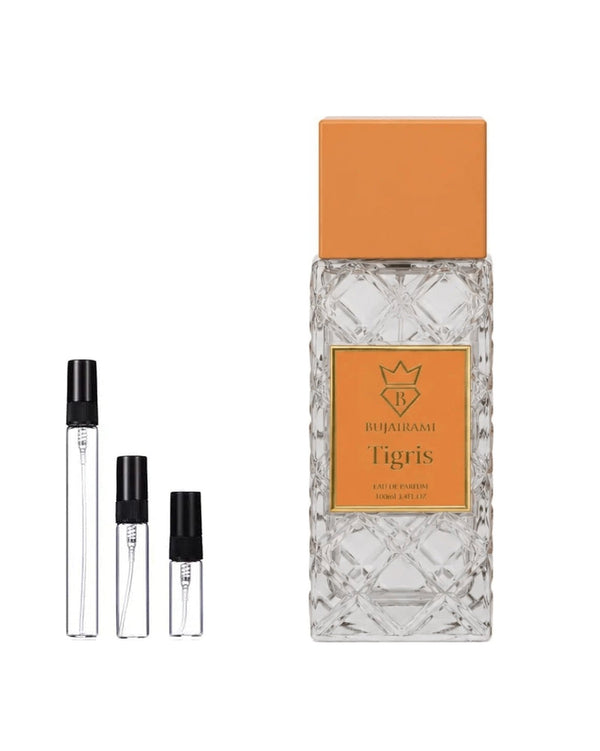Bujairami Tigris Extrait sample – decant in glazen sprayflesje (2, 5 of 10 ml)