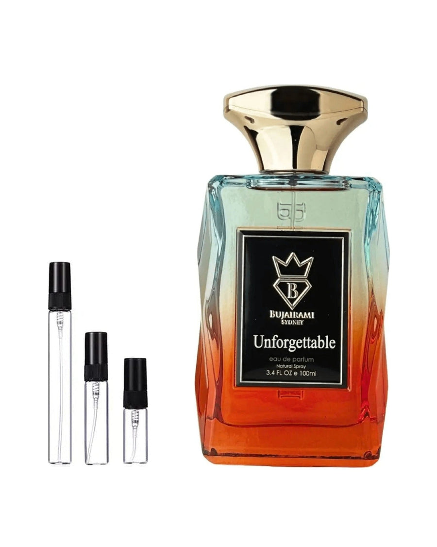 Bujairami Unforgettable sample – decant in glazen sprayflesje (2, 5 of 10 ml)
