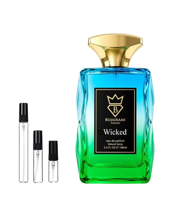 Bujairami Wicked sample – decant in glazen sprayflesje (2, 5 of 10 ml)