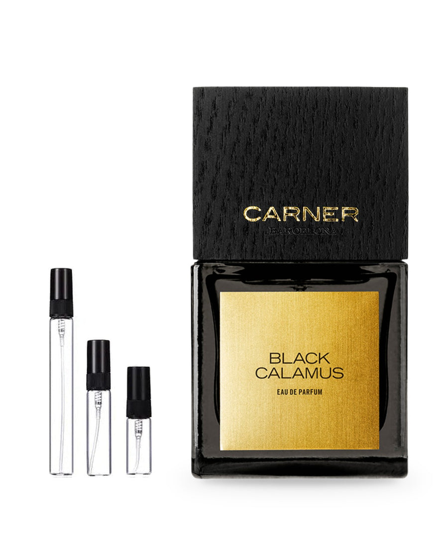 Carner Barcelona Black Calamus sample – decant in glazen sprayflesje (2, 5 of 10 ml)
