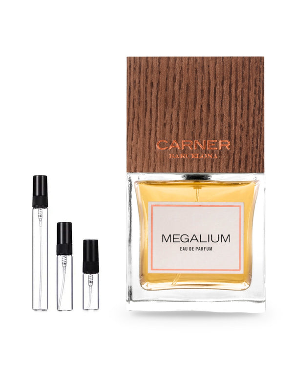 Carner Barcelona Megalium sample – decant in glazen sprayflesje (2, 5 of 10 ml)