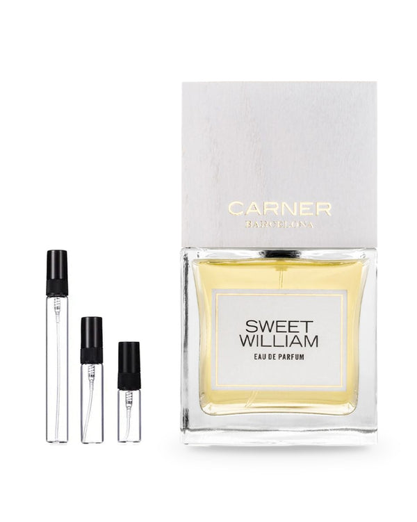 Carner Barcelona Sweet William sample – decant in glazen sprayflesje (2, 5 of 10 ml)