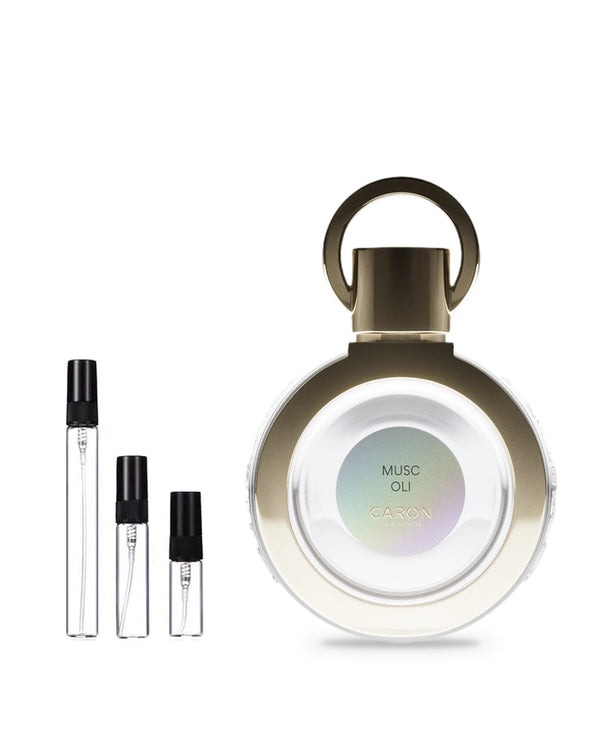 Caron Musc Oli sample – decant in glazen sprayflesje (2, 5 of 10 ml)