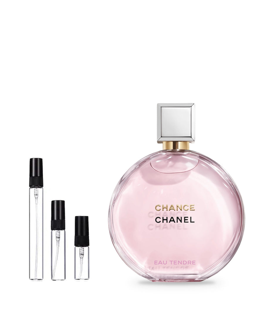 Chanel Chance Eau Tendre sample – decant in glazen sprayflesje (2, 5 of 10 ml)