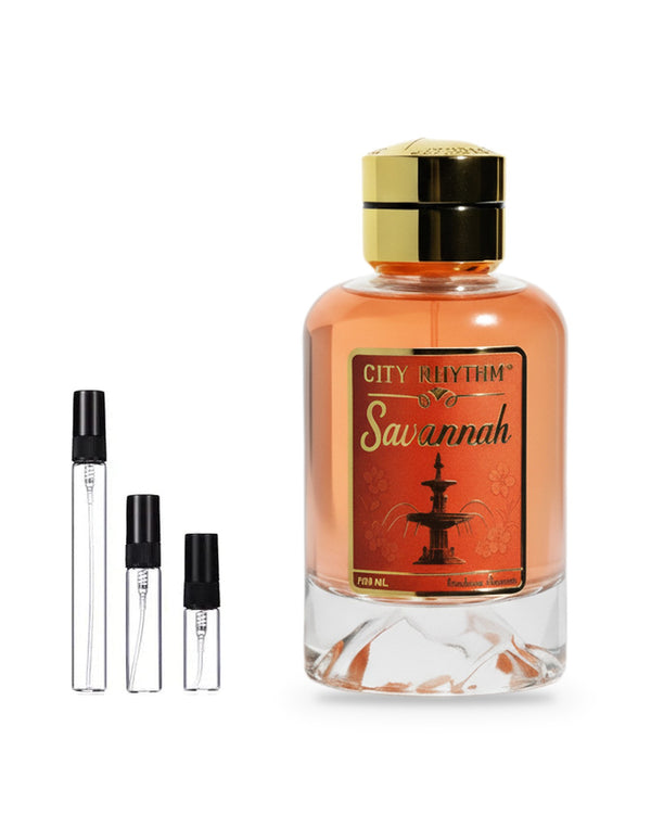City Rhythm Savannah sample – decant in glazen sprayflesje (2, 5 of 10 ml)