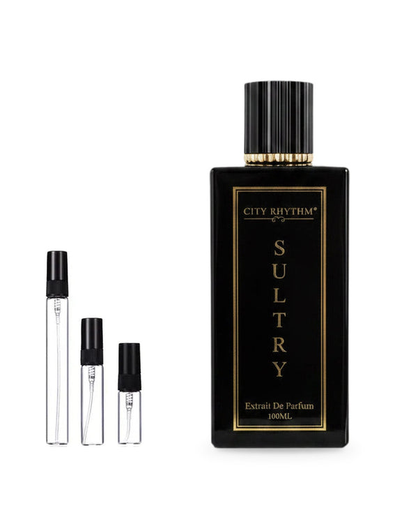 City Rhythm Sultry sample – decant in glazen sprayflesje (2, 5 of 10 ml)