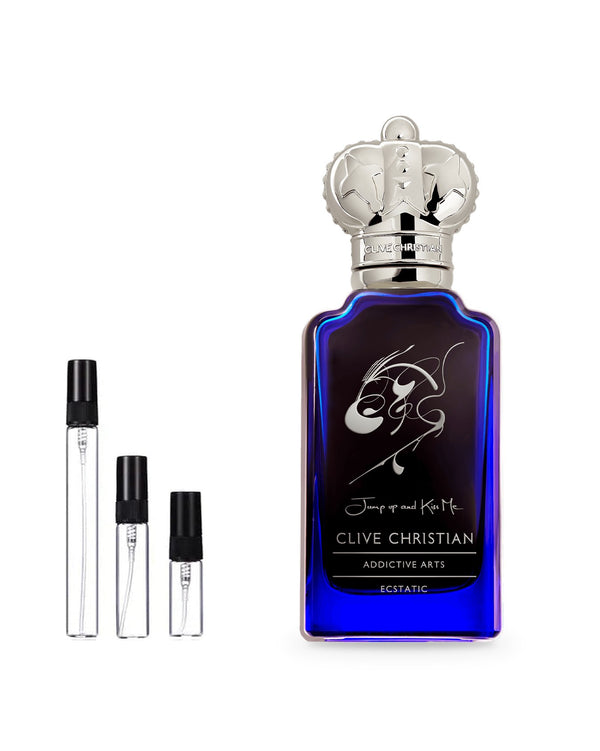 Clive Christian Jump Up And Kiss Me Ecstatic sample – decant in glazen sprayflesje (2, 5 of 10 ml)